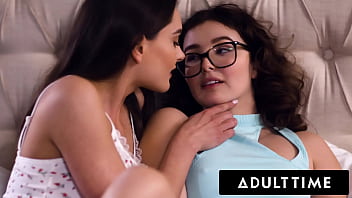 Teen Leana Lovings indulges in lesbian sex with her PAWG roommate after being caught masturbating