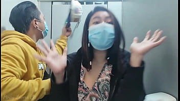 Wet and wild: Pinay blowjob in public restroom