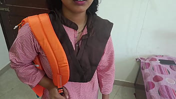 Alpana and her boyfriend engage in passionate sex in college attire, with clear Hindi audio and intense oral pleasure